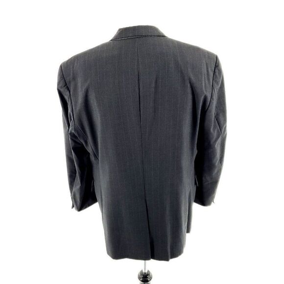 Jos A Bank Wool 2 Button Suit Jacket 42R Gray Striped Tagged 42S See Description - Picture 5 of 10